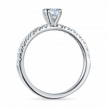 14K White Gold Ring with 15 Round-Cut Lab-Created Diamonds 1.391 CT.TW