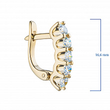 14K Yellow Gold Earrings with 10 Round-Cut Lab-Created Diamonds 1.206 CT.TW