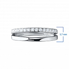14K White Gold Ring with 17 Round-Cut Lab-Created Diamonds 0.219 CT.TW