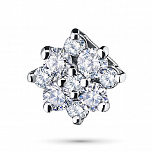 14K White Gold Pendant with 9 Round-Cut Lab-Created Diamonds 0.234 CT.TW