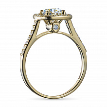 14K Yellow Gold Ring with 37 Round-Cut Lab-Created Diamonds 2.695 CT.TW