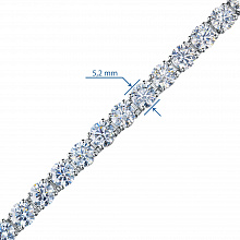 14K White Gold Bracelet with 27 Round-Cut Lab-Created Diamonds 13.843 CT.TW