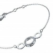 Sterling Silver Bracelet with 20 Round-Cut Lab-Created Diamonds 0.223 CT.TW