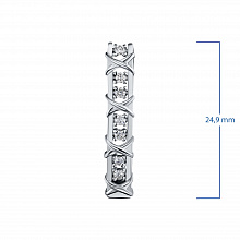 Sterling Silver Pendant with 7 Round-Cut Lab-Created Diamonds 0.143 CT.TW