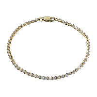 Yellow Gold Bracelet with 58 Round-Cut Lab-Created Diamonds 1.224 CT.TW - изображение 1