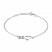 Sterling Silver Bracelet with 1 Round-Cut Diamond 0.006 CT.TW