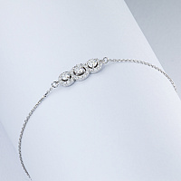 14K White Gold Bracelet with 31 Round-Cut Lab-Created Diamonds 0.509 CT.TW - изображение 4
