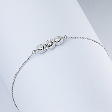 14K White Gold Bracelet with 31 Round-Cut Lab-Created Diamonds 0.509 CT.TW