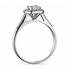14K White Gold Ring with 23 -Cut Lab-Created Diamonds 0.69 CT.TW