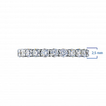 Sterling Silver Ring with 11 Round-Cut Lab-Created Diamonds 0.789 CT.TW