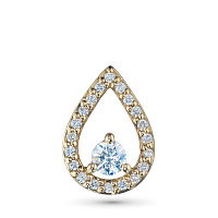 Yellow Gold Pendant with 21 Round-Cut Lab-Created Diamonds 0.345 CT.TW - изображение 1
