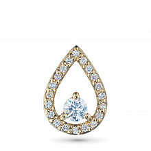 14K Yellow Gold Pendant with 21 Round-Cut Lab-Created Diamonds 0.363 CT.TW
