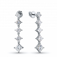 14K White Gold Earring Studs