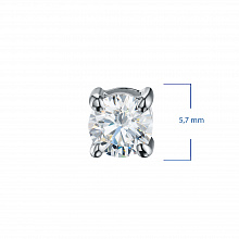 Sterling Silver Pendant with 1 Round-Cut Lab-Created Diamond 0.233 CT.TW