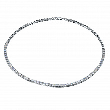 14K White Gold Necklace with 57 Round-Cut Lab-Created Diamonds 8.566 CT.TW