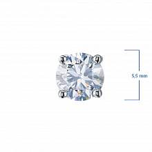 14K White Gold Pendant with 1 Round-Cut Lab-Created Diamond 1.031 CT.TW