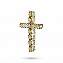 14K Yellow Gold Pendant with 11 Round-Cut Lab-Created Diamonds 0.993 CT.TW