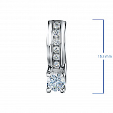 Sterling Silver Pendant with 7 Round-Cut Lab-Created Diamonds 0.337 CT.TW