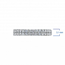 Sterling Silver Ring with 34 Round-Cut Lab-Created Diamonds 0.449 CT.TW