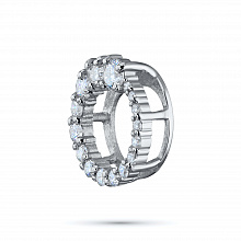 14K White Gold Pendant with 16 Round-Cut Lab-Created Diamonds 0.358 CT.TW