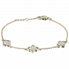 14K Yellow Gold Bracelet with 12 Round-Cut Lab-Created Diamonds 0.749 CT.TW