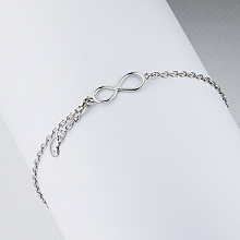 Sterling Silver Bracelet with 1 Round-Cut Diamond 0.006 CT.TW