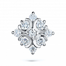 Sterling Silver Pendant with 9 Round-Cut Lab-Created Diamonds 0.456 CT.TW