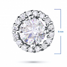 14K White Gold Pendant with 17 Round-Cut Lab-Created Diamonds 0.408 CT.TW