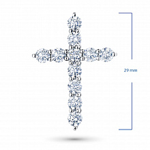 14K White Gold Pendant with 11 Round-Cut Lab-Created Diamonds 1.876 CT.TW