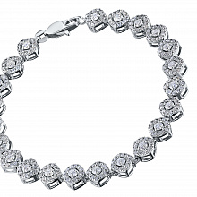 White Gold Bracelet with 286 Round-Cut Lab-Created Diamonds 2.989 CT.TW