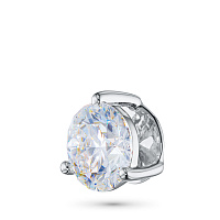 14K White Gold Pendant with 1 Round-Cut Lab-Created Diamond 0.512 CT.TW - изображение 2