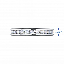 14K White Gold Ring with 28 Round-Cut Lab-Created Diamonds 0.791 CT.TW