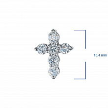 14K White Gold Pendant with 6 Round-Cut Lab-Created Diamonds 0.227 CT.TW