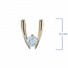 14K Yellow Gold Pendant with 1 Round-Cut Lab-Created Diamond 0.345 CT.TW