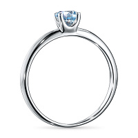Sterling Silver Ring with 1 Round-Cut Topaz 0.559 CT.TW - изображение 3