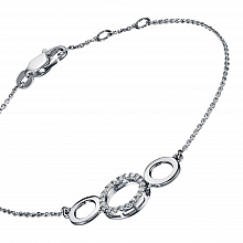 14K White Gold Bracelet with 20 Round-Cut Lab-Created Diamonds 0.249 CT.TW