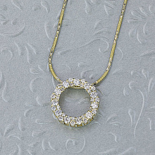 14K Yellow Gold Pendant with 33 Round-Cut Lab-Created Diamonds 0.852 CT.TW