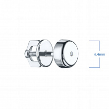 Sterling Silver Earring Studs with 2 Round-Cut Diamonds 0.01 CT.TW