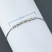 14K White Gold Bracelet with 19 Princess-Cut Lab-Created Diamonds 1.045 CT.TW