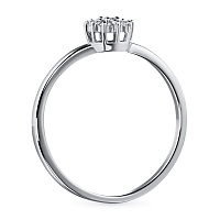 Sterling Silver Ring with 11 Round-Cut Lab-Created Diamonds 0.145 CT.TW - изображение 4