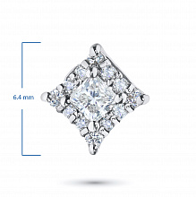 14K White Gold Pendant with 13 Round-Cut Lab-Created Diamonds 0.409 CT.TW