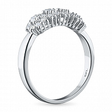 Sterling Silver Ring with 30 Round-Cut Lab-Created Diamonds 0.412 CT.TW