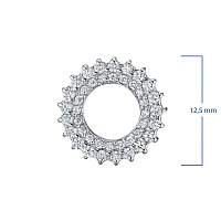 14K White Gold Pendant with 41 Round-Cut Lab-Created Diamonds 0.385 CT.TW - изображение 3