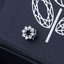 Sterling Silver Pendant with 8 Round-Cut Lab-Created Diamonds 0.156 CT.TW