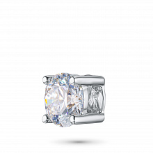 14K White Gold Pendant with 1 Round-Cut Lab-Created Diamond 1.031 CT.TW