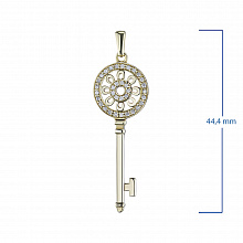 14K Yellow Gold Pendant with 34 Round-Cut Lab-Created Diamonds 0.278 CT.TW
