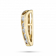 14K Yellow Gold Pendant with 5 Round-Cut Lab-Created Diamonds 0.178 CT.TW