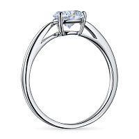 14K White Gold Ring with 1 Pear-Cut Lab-Created Diamond 1.048 CT.TW - изображение 4