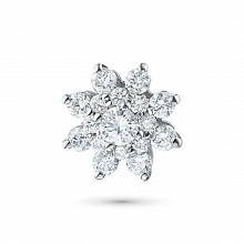 14K White Gold Pendant with 17 Round-Cut Lab-Created Diamonds 0.736 CT.TW