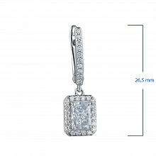 14K White Gold Earrings with 62 -Cut Lab-Created Diamonds 2.544 CT.TW